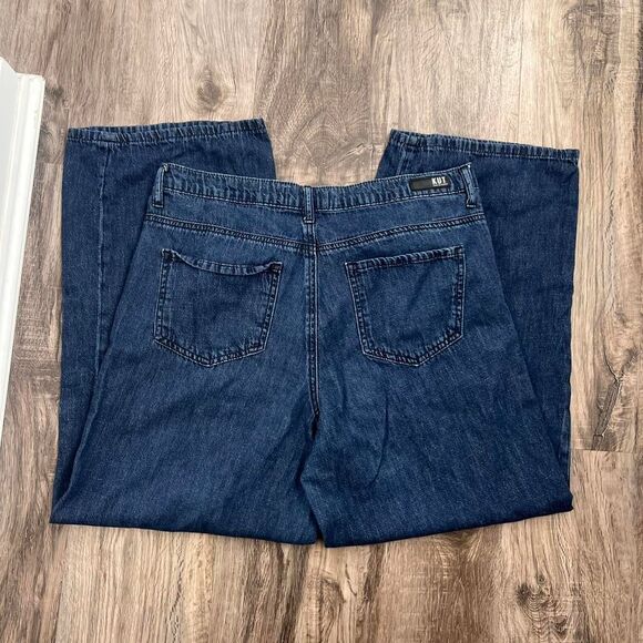 Kut from the Kloth Maggie Wide Drape Leg Dark Wash Jeans - Picture 5 of 7